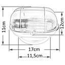 Ver imagem 2 de 24 Arandelas Luminária Oval Tartaruga Preta Aço com Vidro