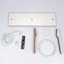 Ver imagem 7 de Luminaria Pendente Tripla Koni E27 Madeira Mdf Cq Desmontada:branco