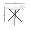 Ver imagem 3 de Conjunto Sala de Jantar Mesa 90x90cm Tampo Vidro com 4 Cadeiras Luna Clássica