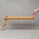 Ver imagem 6 de BANDEJA COM PÉS DOBRÁVEIS DE BAMBU PALHINHA 50CM - OIKOS