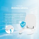 Ver imagem 3 de Assento Sanitario Poliester Antibacteriano Life Branco para Vaso Celite