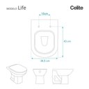 Ver imagem 4 de Assento Sanitario Poliester Antibacteriano Life Branco para Vaso Celite