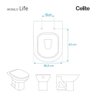 Assento Sanitario Poliester Antibacteriano Life Branco para Vaso Celite - 4