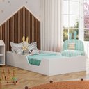 Ver imagem 3 de Quarto infantil com Cama e Mesa de Cabeceira Luísa 