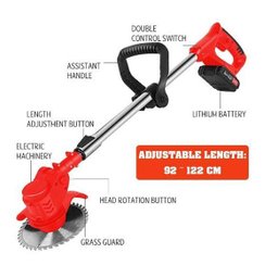 Roçadeira Cortador Aparador Grama 32v com 2 Baterias - 2