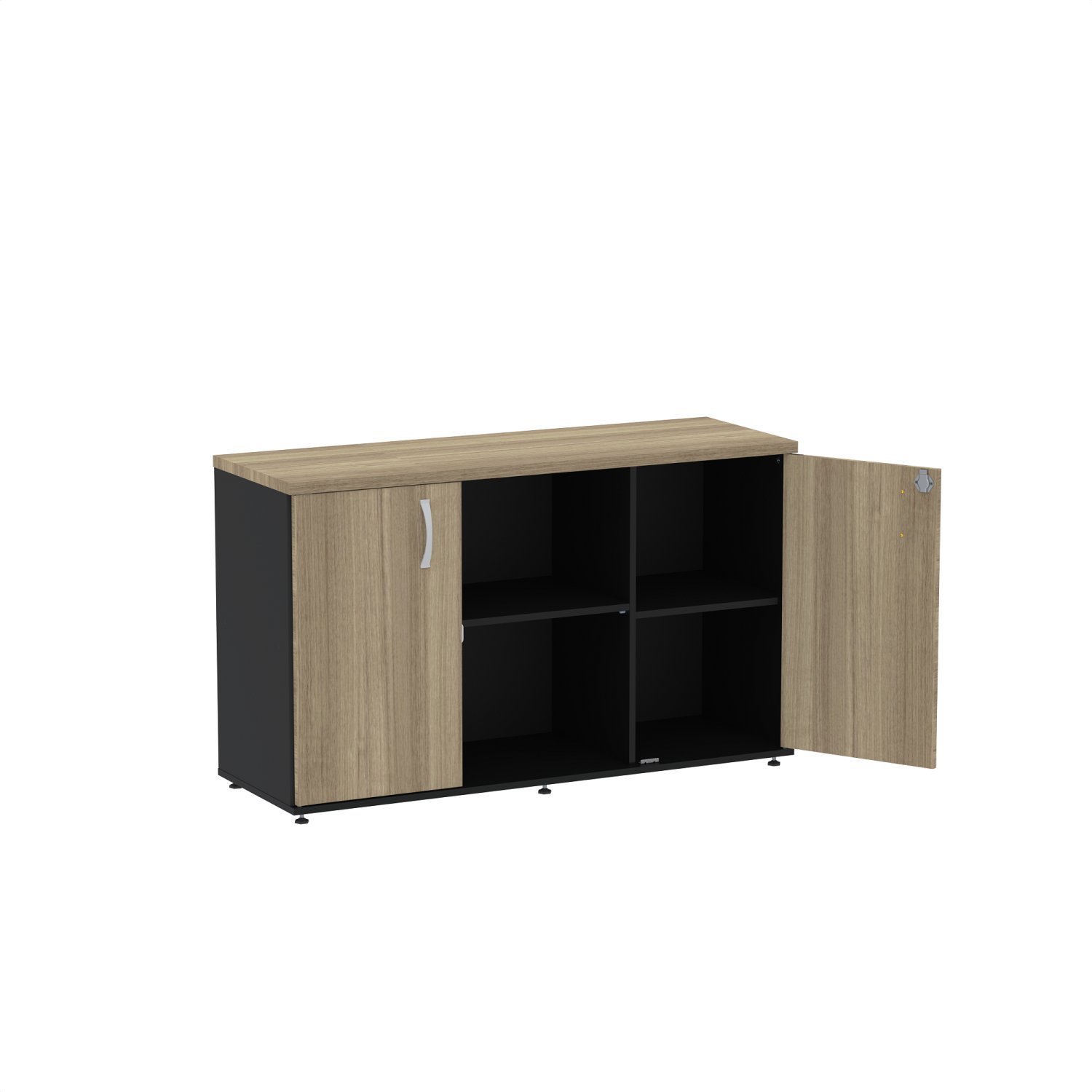 Armário 2 Portas 1 Nicho Pivot Credenza Cred2Ptp25 - 2