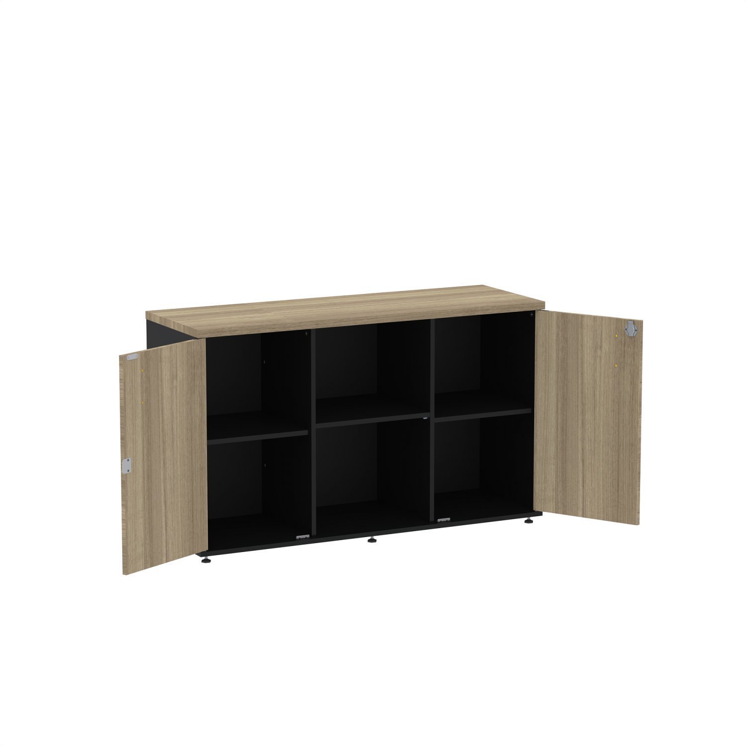 Armário 2 Portas 1 Nicho Pivot Credenza Cred2Ptp25 - 5