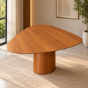 Ver imagem 2 de Mesa de Jantar Orgânica Canya 80x85cm em MDF Freijó