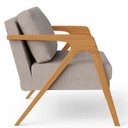 Ver imagem 5 de Kit 4 Poltronas Decorativas para Sala Estar Pietra Estrutura de Madeira L02 Linho Bege - Lyam