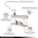 Ver imagem 3 de Aparador Decorativo Amanda 1 Gaveta e 1 Prateleira Pés Metálicos Dourados Fendi/quartzo G18 - Gran B