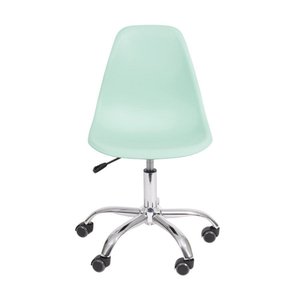 Cadeira Charles Eames Dkr Pp Base Rodizio:verde Claro