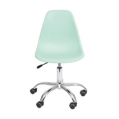 Cadeira Charles Eames Dkr Pp Base Rodizio:verde Claro