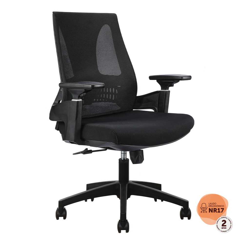 Cadeira Office Diretor Toledo com Braços 3D Office NR17 Rivatti - 1