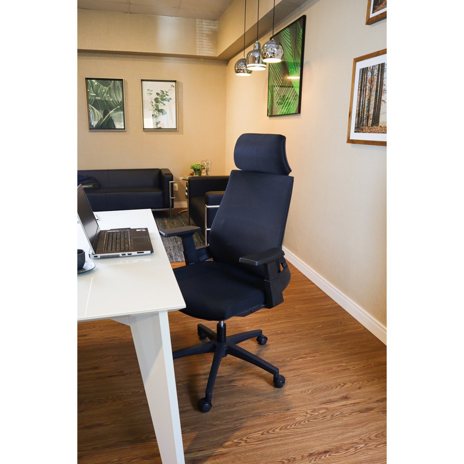 Cadeira Office Diretor Toledo com Apoia Cabeça e Braços 3D NR17  - 3