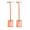 Par 2x Luminária de Mesa Touch Candeeiro Led sem Fio Recarregável Rose - 1