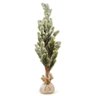 Arvore Topiaria Natalina com Base Juta Verde e Branco 95cm - 3
