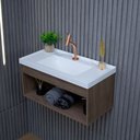 Ver imagem 5 de Gabinete Armário para Banheiro 60cm Mdf com Cuba - Livorno Munique