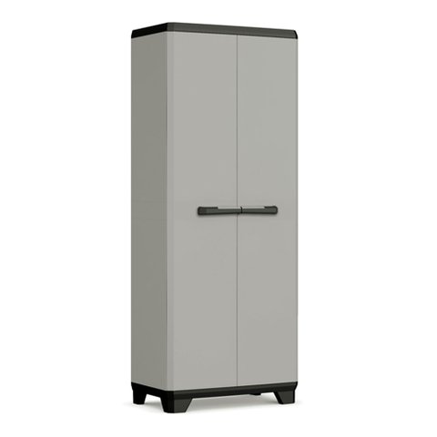 Armário Lavanderia Plástico Planet Cinza Preto Keter