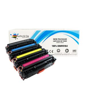Kit 4x Cores Toner Compatível 304a B+c+y+m I Cp2025 Cm2320