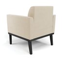 Ver mais imagens de Poltrona Decorativa Isabella Pés Fixo em Madeira Preto Suede Bege G19 - Gran Belo