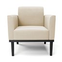 Ver imagem 6 de Poltrona Decorativa Isabella Pés Fixo em Madeira Preto Suede Bege G19 - Gran Belo