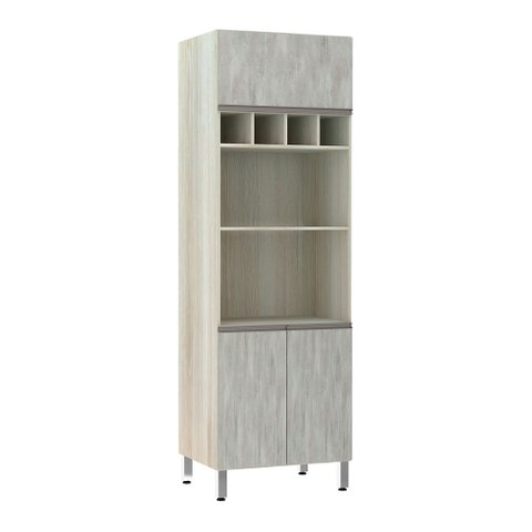 Paneleiro 70 Cm Duplo Nicho 3 Portas Luci Luciane Móveis