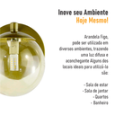 Ver imagem 7 de Arandela Figo Preta com Globo de Vidro Âmbar - 1-2620-3-am