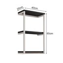 Ver imagem 3 de Nicho de Parede Industrial 3 Prateleiras Milão - Branco e Preto - Cor: Branco