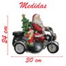 Enfeite Natal Musical Papai Noel Motoqueiro com Led 30cm - 5