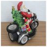 Enfeite Natal Musical Papai Noel Motoqueiro com Led 30cm - 2