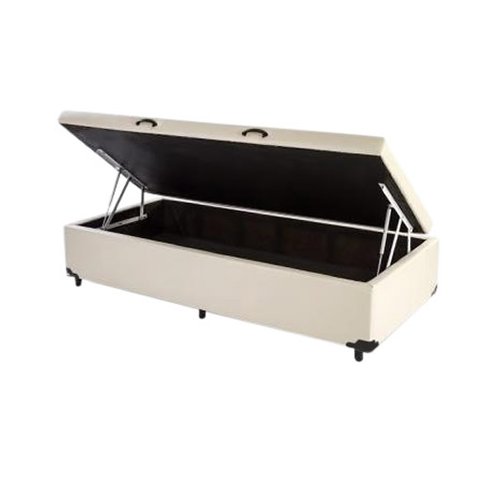 Base Box Baú Articulada Solteiro 88cm - Tca 941 - Veludo Bege