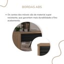 Ver imagem 4 de Conjunto Escritório 2 Peças 1 Mesa em L 1 Gaveteiro Baixo Tamburato 3 Gavetas Marrom/Nogal/Preto Art