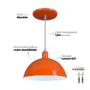 Ver imagem 4 de Pendente Meia Lua 24cm Luminária Lustre Alumínio Laranja