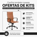 Ver mais imagens de Cadeira de Escritório Presidente Esteirinha em Corino Sevilha Marrom/Escuro