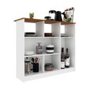 Ver imagem 4 de Mesa Bancada Balcão Ilha para Cozinha com 3 Portas e Nichos Divisor de Ambiente Veneza Branco