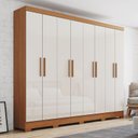 Ver imagem 3 de Guarda Roupa Casal 8 Portas 4 Gavetas Prime B51 Cinamomo Off White - Henn - Briz