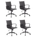 Ver imagem 1 de Kit 4 Cadeiras de Escritório Diretor Esteirinha em Corino Sevilha