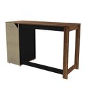 Ver imagem 4 de Escrivaninha Zurique 2 Gavetas 1 Porta 120cm Preto E Tannat