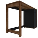 Ver imagem 5 de Escrivaninha Zurique 2 Gavetas 1 Porta 120cm Preto E Tannat
