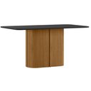 Ver imagem 1 de Mesa de Jantar Serena 160x90 cm com Vidro Ype Preto - New Ceval
