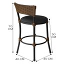 Ver imagem 3 de Banqueta Baixa Pisa Aço Carbono Estofada Área Gourmet