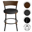 Ver imagem 2 de Banqueta Baixa Pisa Aço Carbono Estofada Área Gourmet