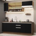 Ver imagem 1 de Cozinha Completa 240003 Com Armário E Balcão Rustic/Preto