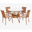 Ver imagem 2 de Conjunto para Jardim com Mesa e 4 Cadeiras Viviane Espresso Móveis