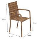 Ver imagem 5 de Conjunto para Jardim com Mesa e 4 Cadeiras Viviane Espresso Móveis