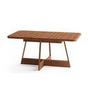 Ver imagem 1 de Mesa para Cozinha Átria Retangular 1592 Aço C/tampo Madeirado 160x90cm Nogal/freijo Rose - Carraro