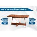 Ver imagem 2 de Mesa para Cozinha Átria Retangular 1592 Aço C/tampo Madeirado 160x90cm Nogal/freijo Rose - Carraro