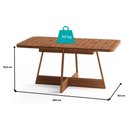 Ver imagem 6 de Mesa para Cozinha Átria Retangular 1592 Aço C/tampo Madeirado 160x90cm Nogal/freijo Rose - Carraro