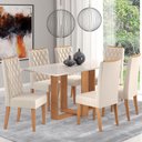 Ver imagem 1 de Mesa de Jantar 6 Lugares San Diego Mel/Blonde/Nude - Panorama Móveis