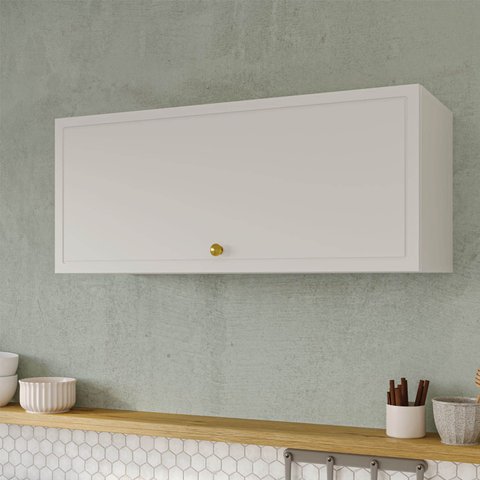 Armário Aéreo 1 Porta Basculante 80cm Marselha CabeCasa MadeiraOriginals Branco